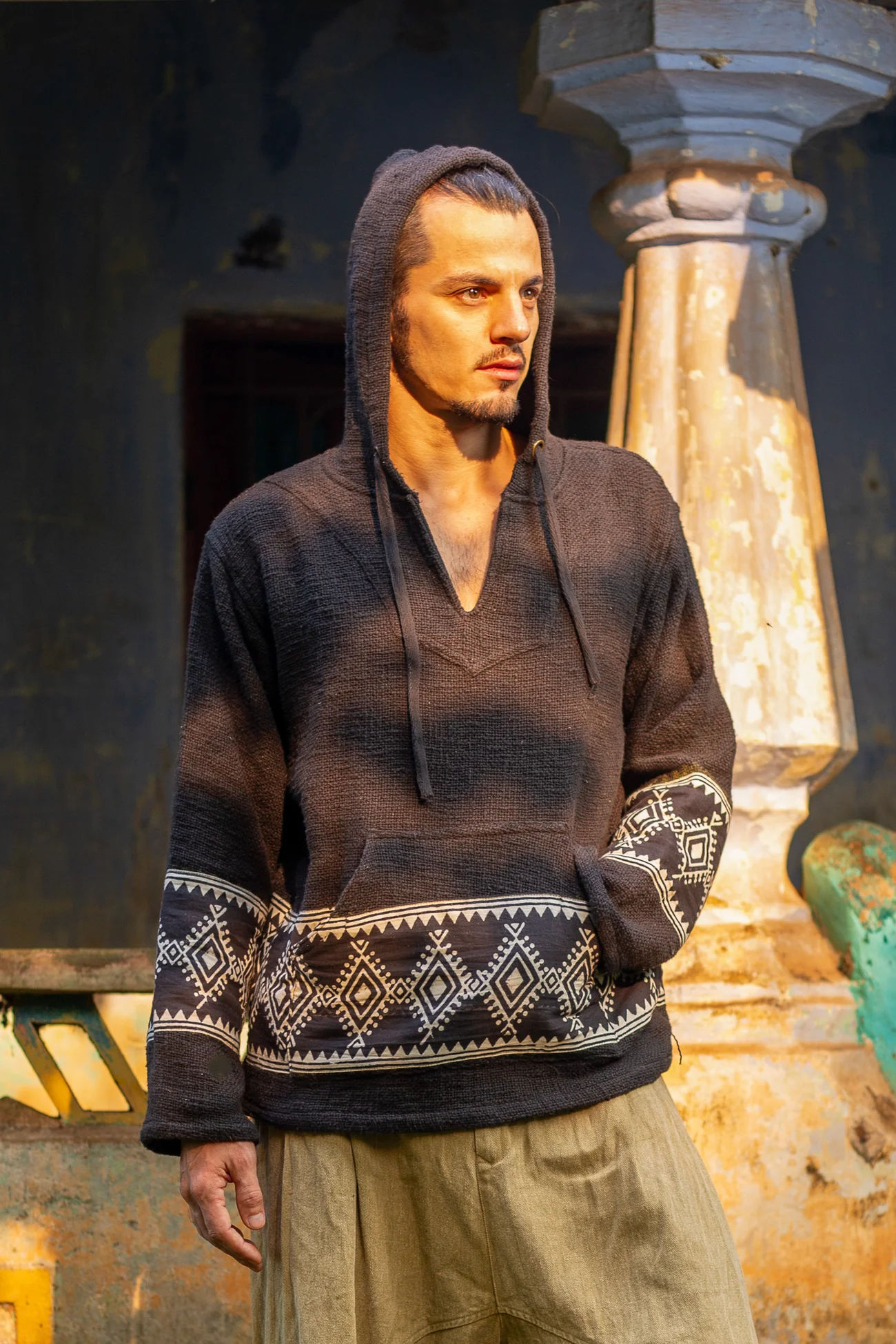 Tribe Sacred Geometry Aztec Pullover Hoodie